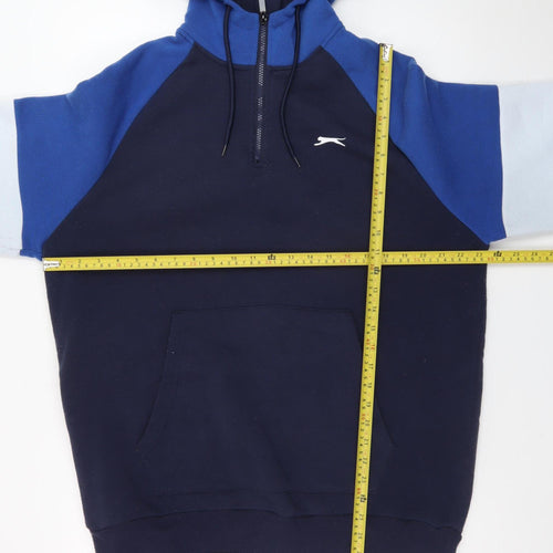Slazenger Men's Blue XL 1/2 Zip Fleece Hoodie Sweatshirt