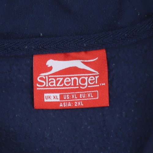 Slazenger Men's Blue XL 1/2 Zip Fleece Hoodie Sweatshirt