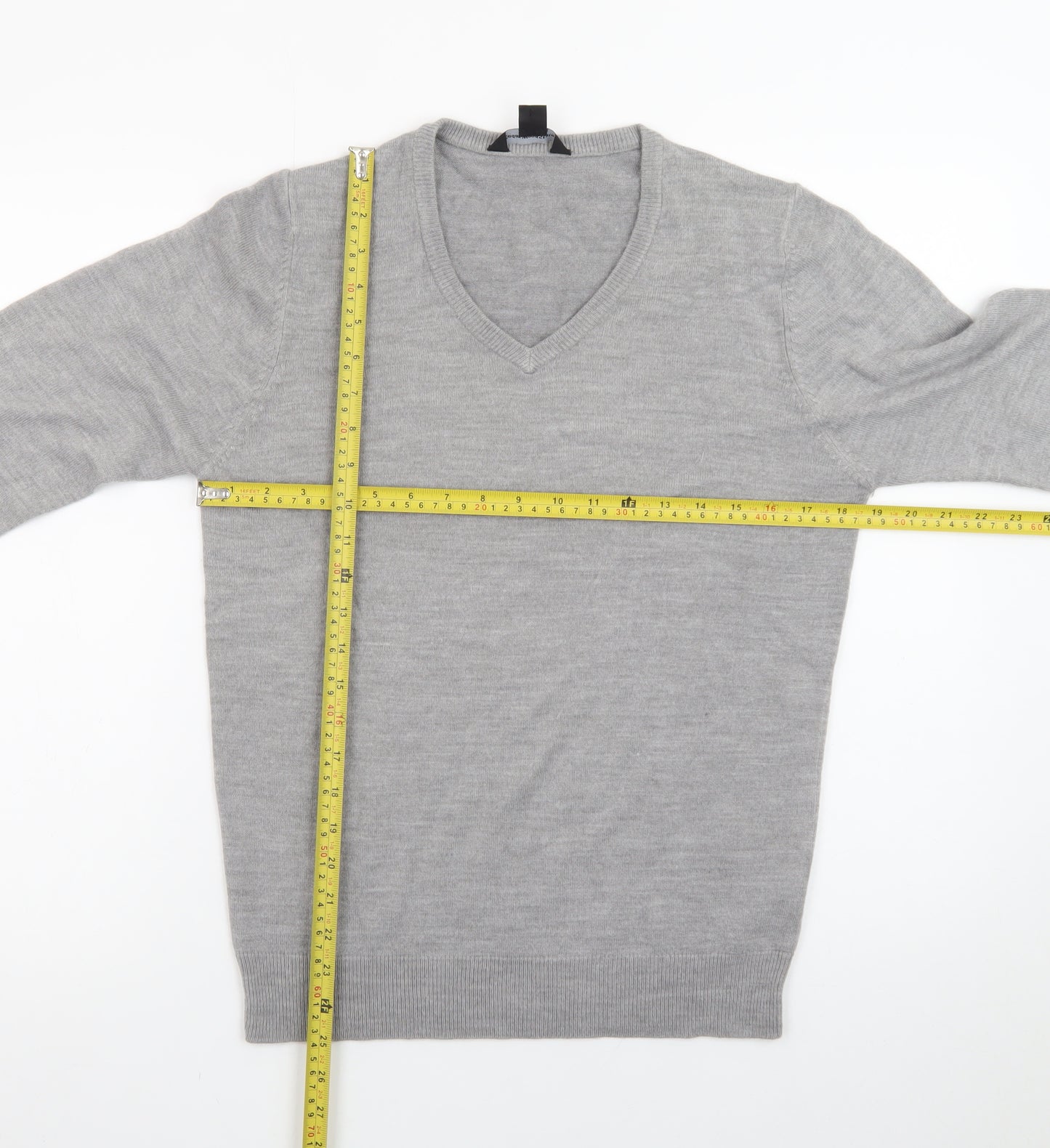 Cedar Wood State Men's Grey V-Neck Pullover Sweatshirt Size S