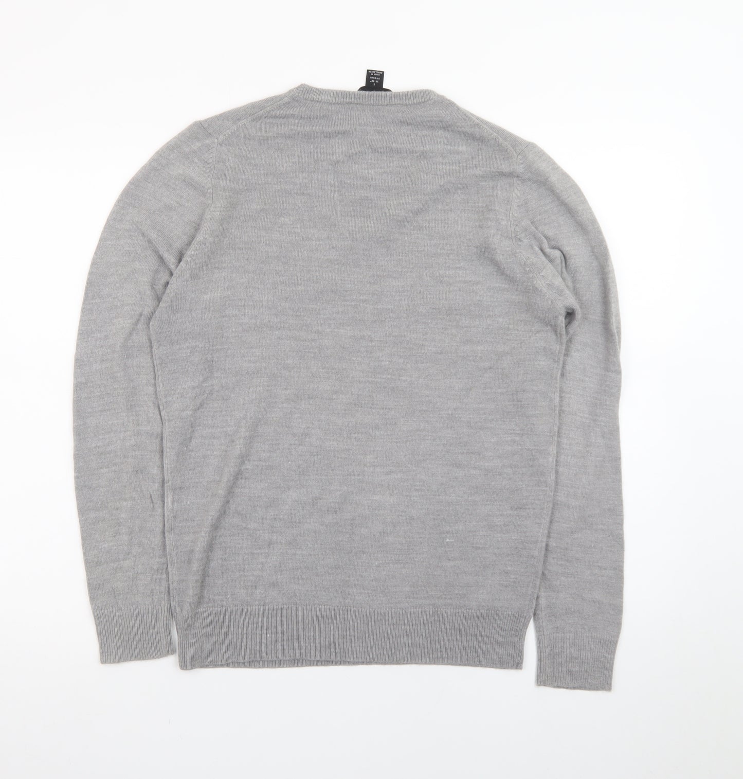 Cedar Wood State Men's Grey V-Neck Pullover Sweatshirt Size S