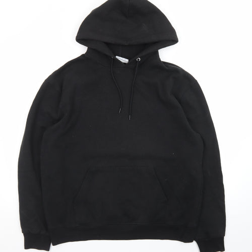 Champion Men's Black Pullover Hoodie Large Fleece Sweatshirt