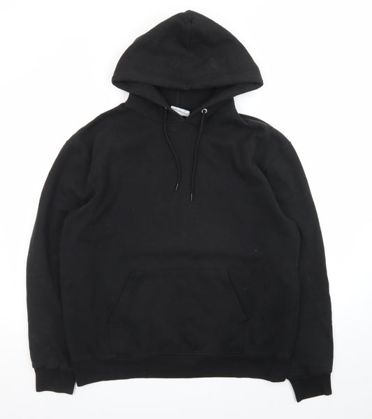 Champion Men's Black Pullover Hoodie Large Fleece Sweatshirt