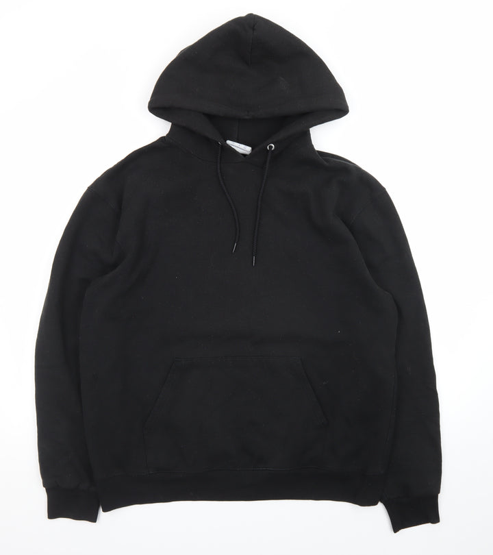 Champion Men's Black Pullover Hoodie Large Fleece Sweatshirt