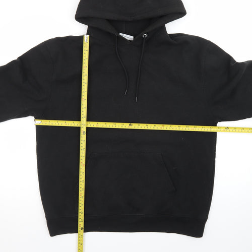 Champion Men's Black Pullover Hoodie Large Fleece Sweatshirt