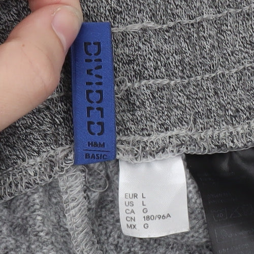 H&M Divided Men's Grey Jogger Trousers L Regular Fit