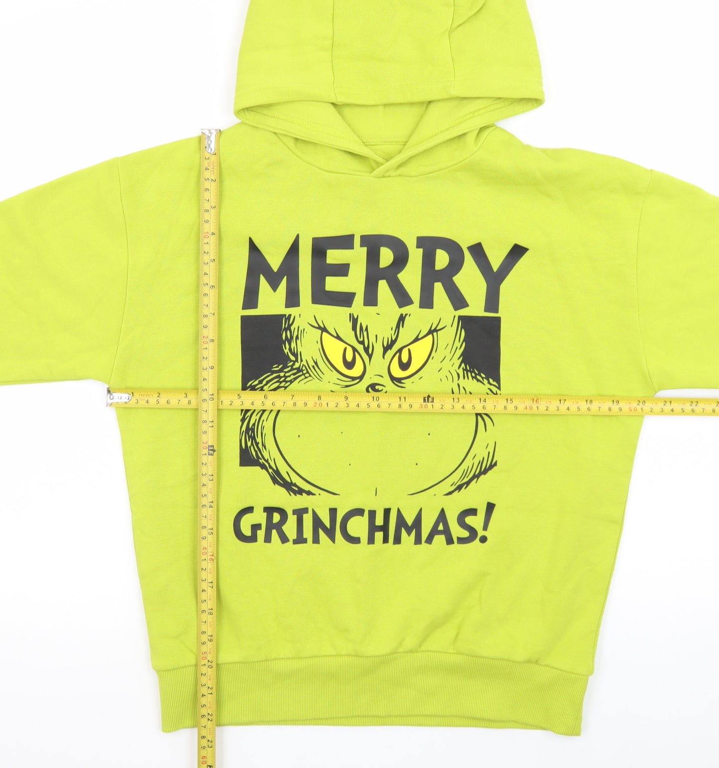 The Grinch Boys Green Hoodie 10-11 Years Pullover Christmas Graphic Print