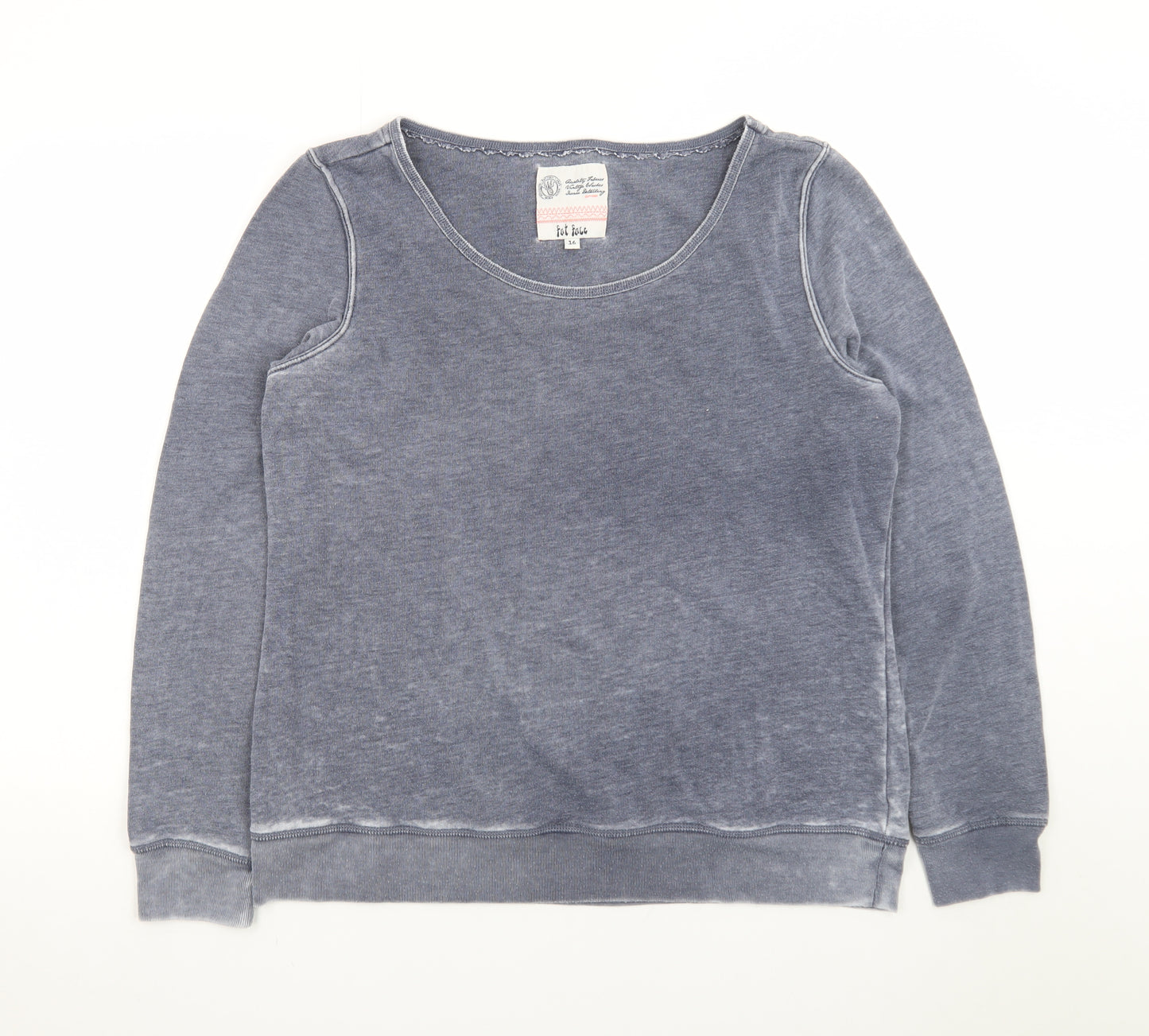 Fat Face Womens Blue Size 16 Pullover Sweatshirt Casual Cotton