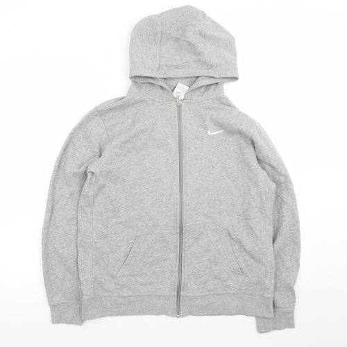 Nike Teens Grey Full Zip Hoodie XL Regular Fit