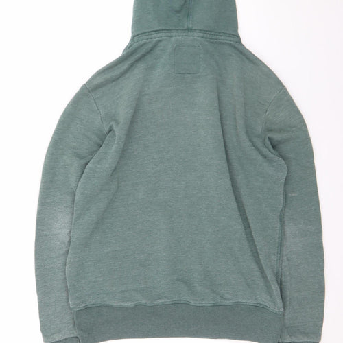 Superdry Men's Green Pullover Hoodie L Graphic Print Logo Sweatshirt