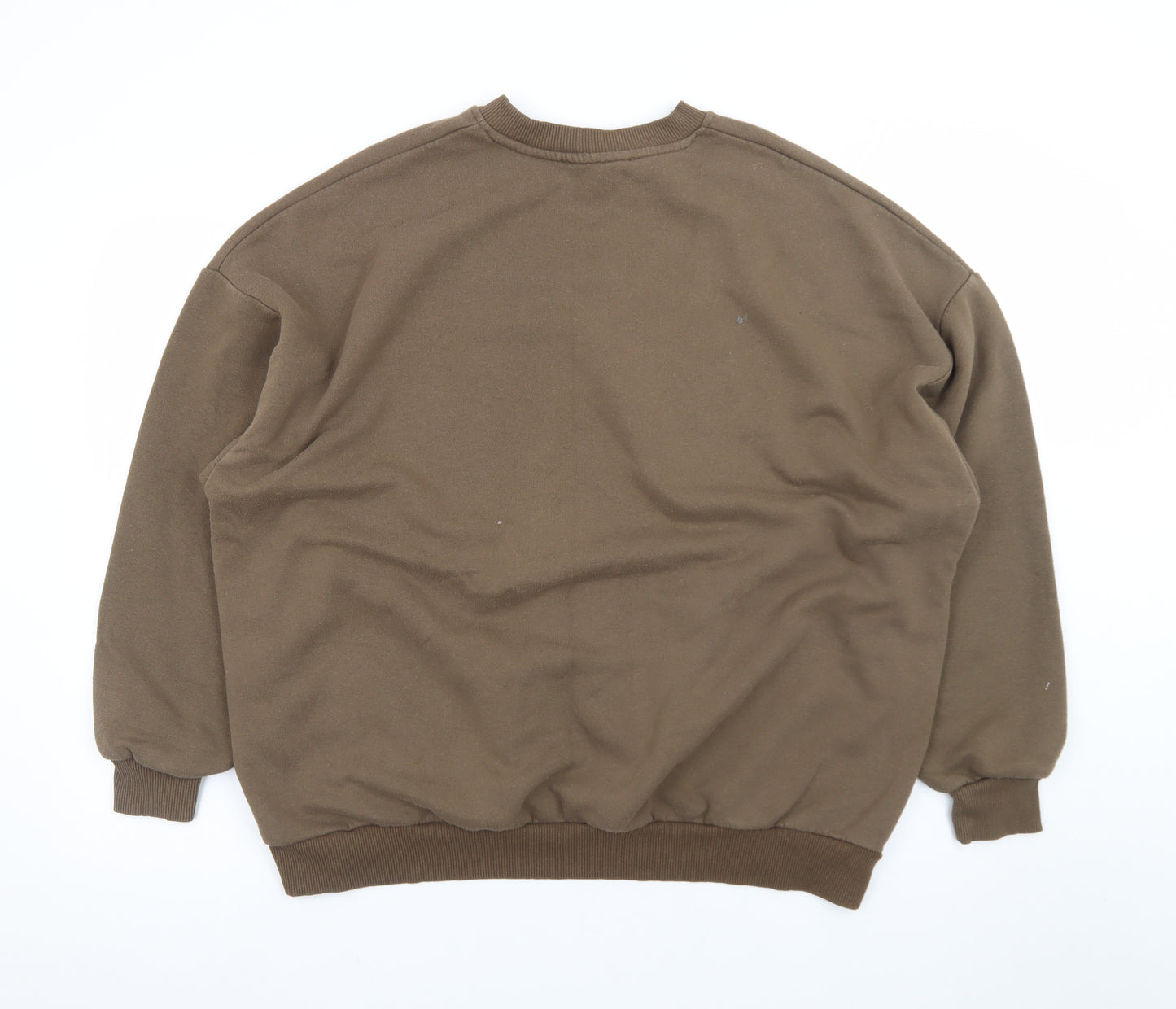 Bershka Men’s Brown Dragon Graphic Pullover Sweatshirt Size M