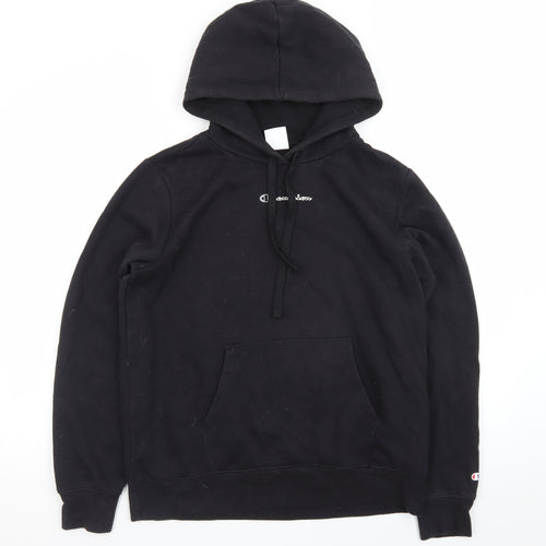 Champion Men’s Black Pullover Hoodie Large Fleece Regular Fit