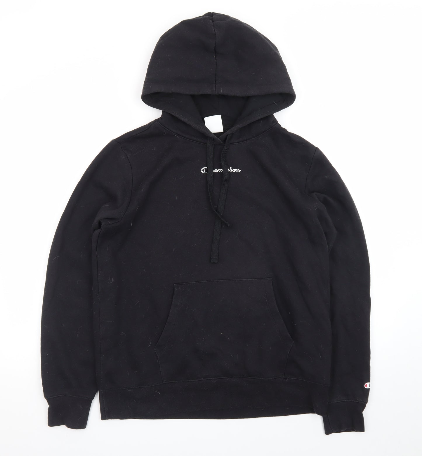 Champion Men’s Black Pullover Hoodie Large Fleece Regular Fit