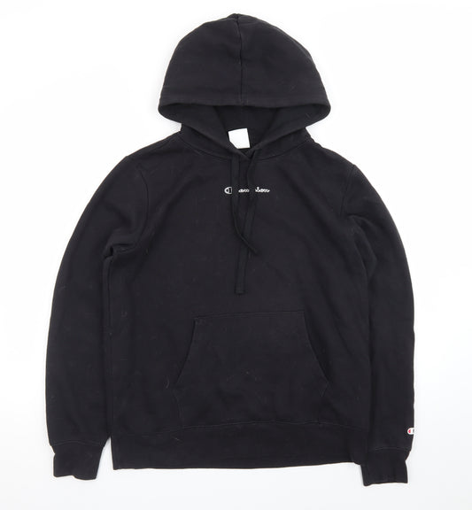 Champion Men’s Black Pullover Hoodie Large Fleece Regular Fit