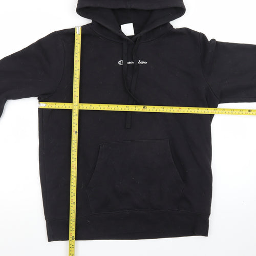 Champion Men’s Black Pullover Hoodie Large Fleece Regular Fit