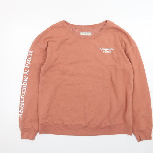 Abercrombie & Fitch Women's Brown Logo Pullover Sweatshirt XL