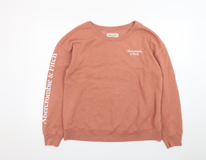 Abercrombie & Fitch Women's Brown Logo Pullover Sweatshirt XL