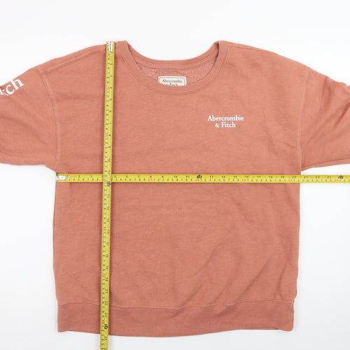 Abercrombie & Fitch Women's Brown Logo Pullover Sweatshirt XL