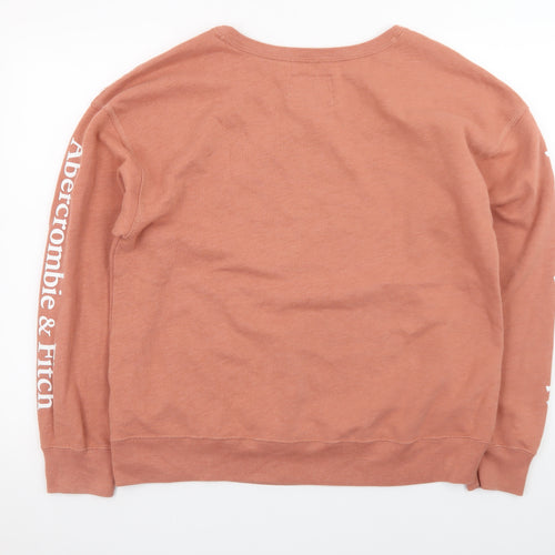 Abercrombie & Fitch Women's Brown Logo Pullover Sweatshirt XL
