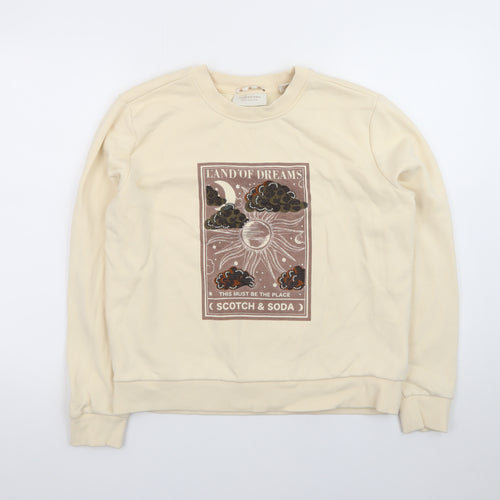 Scotch & Soda Women's Beige Land of Dreams Pullover Sweatshirt Size S