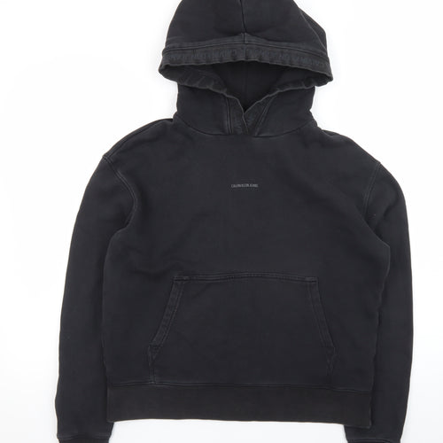 Calvin Klein Jeans Men's Black L Pullover Hoodie with Logo