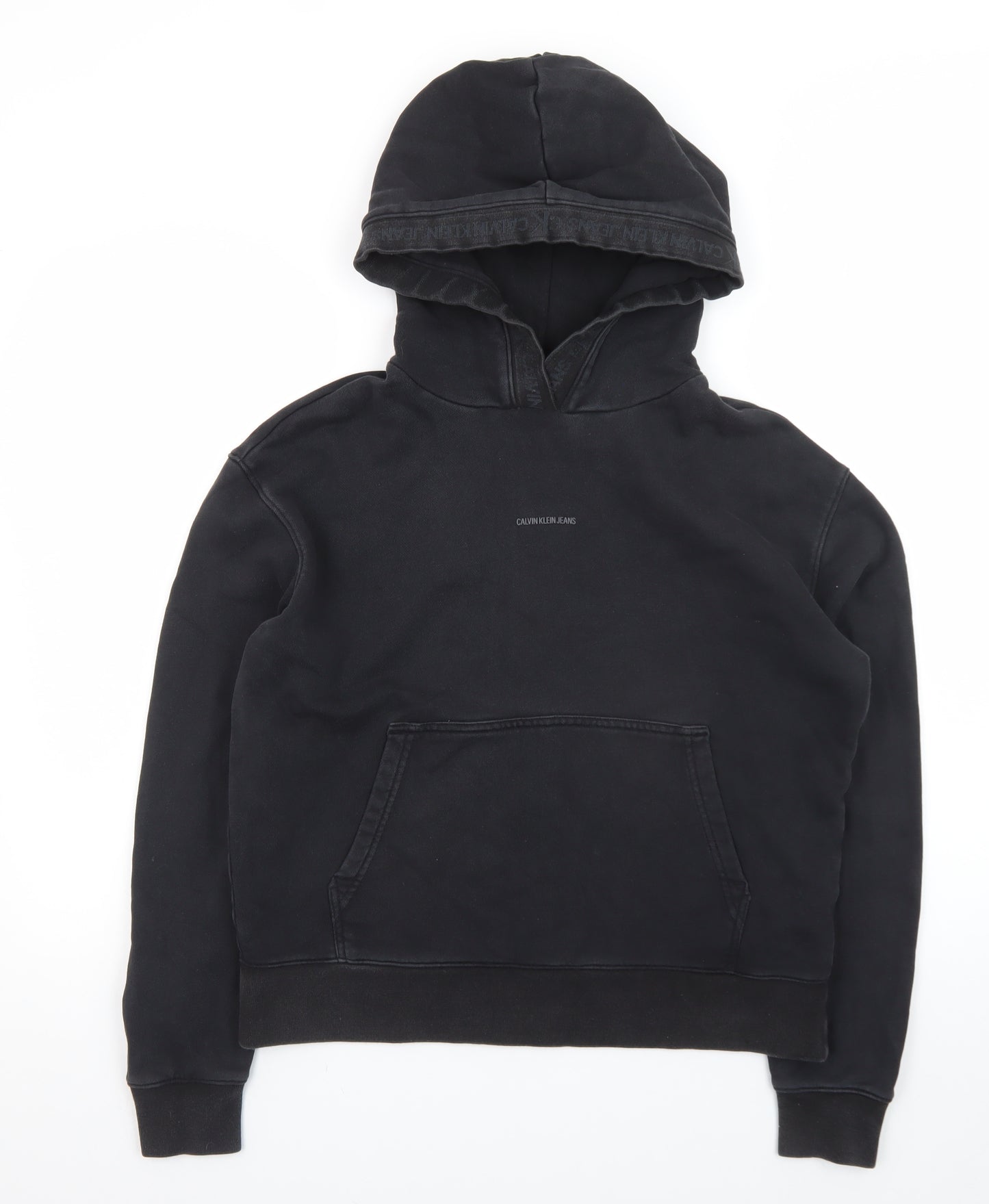 Calvin Klein Jeans Men's Black L Pullover Hoodie with Logo