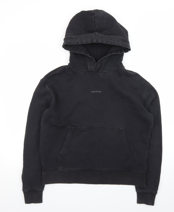 Calvin Klein Jeans Men's Black L Pullover Hoodie with Logo