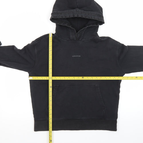 Calvin Klein Jeans Men's Black L Pullover Hoodie with Logo