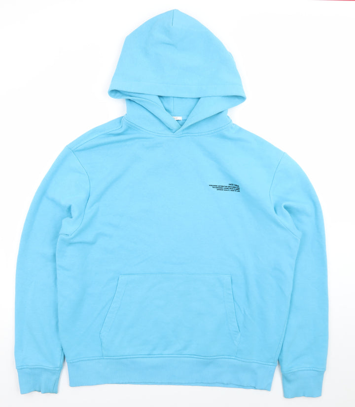 Jack Wills Men’s Blue Oversized Pullover Hoodie Size L