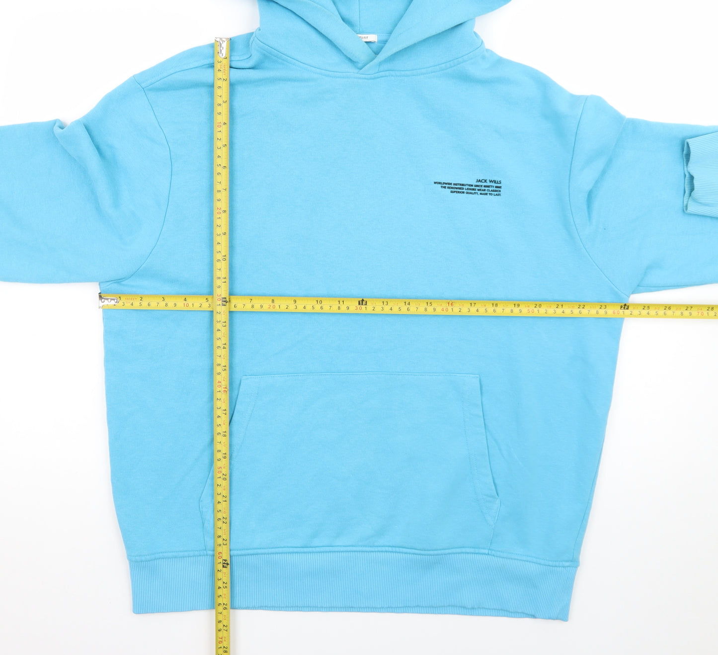 Jack Wills Men’s Blue Oversized Pullover Hoodie Size L