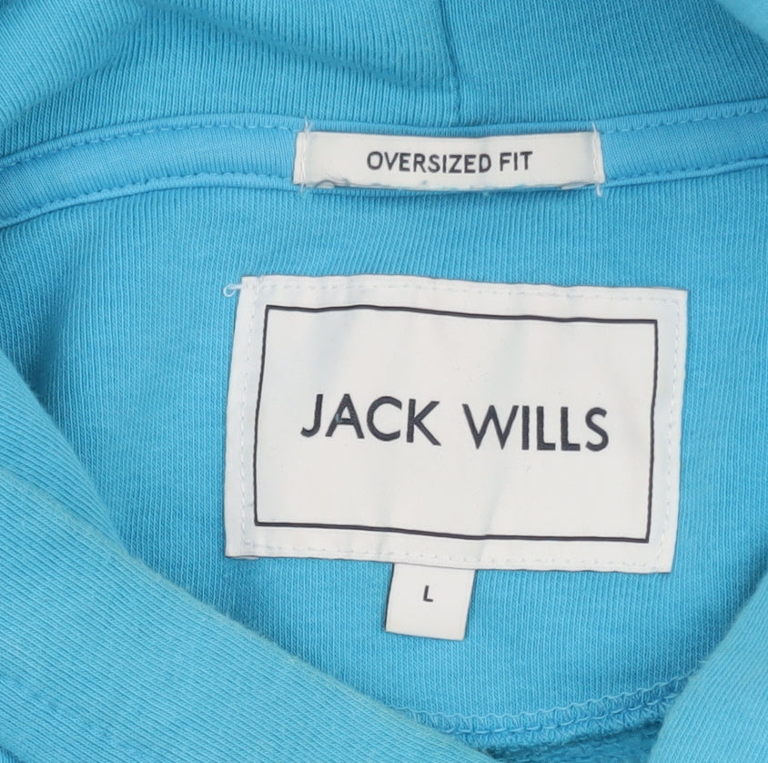 Jack Wills Men’s Blue Oversized Pullover Hoodie Size L