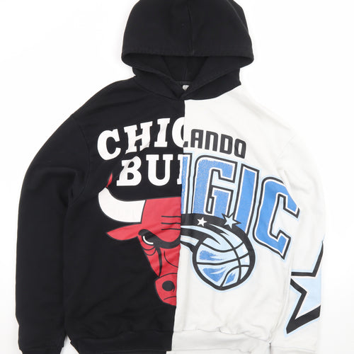 Bershka Men’s Multicolour NBA Graphic Pullover Hoodie Size M