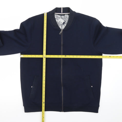 Ted Baker Men's Blue Bomber Jacket Size L Cotton Blend