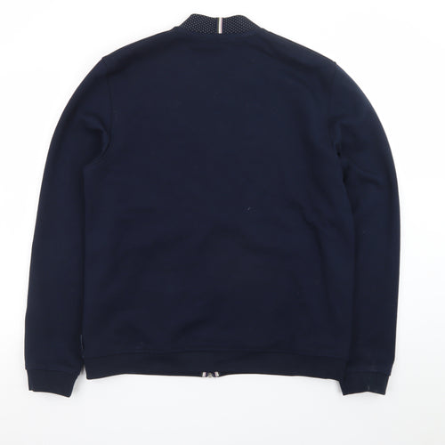 Ted Baker Men's Blue Bomber Jacket Size L Cotton Blend