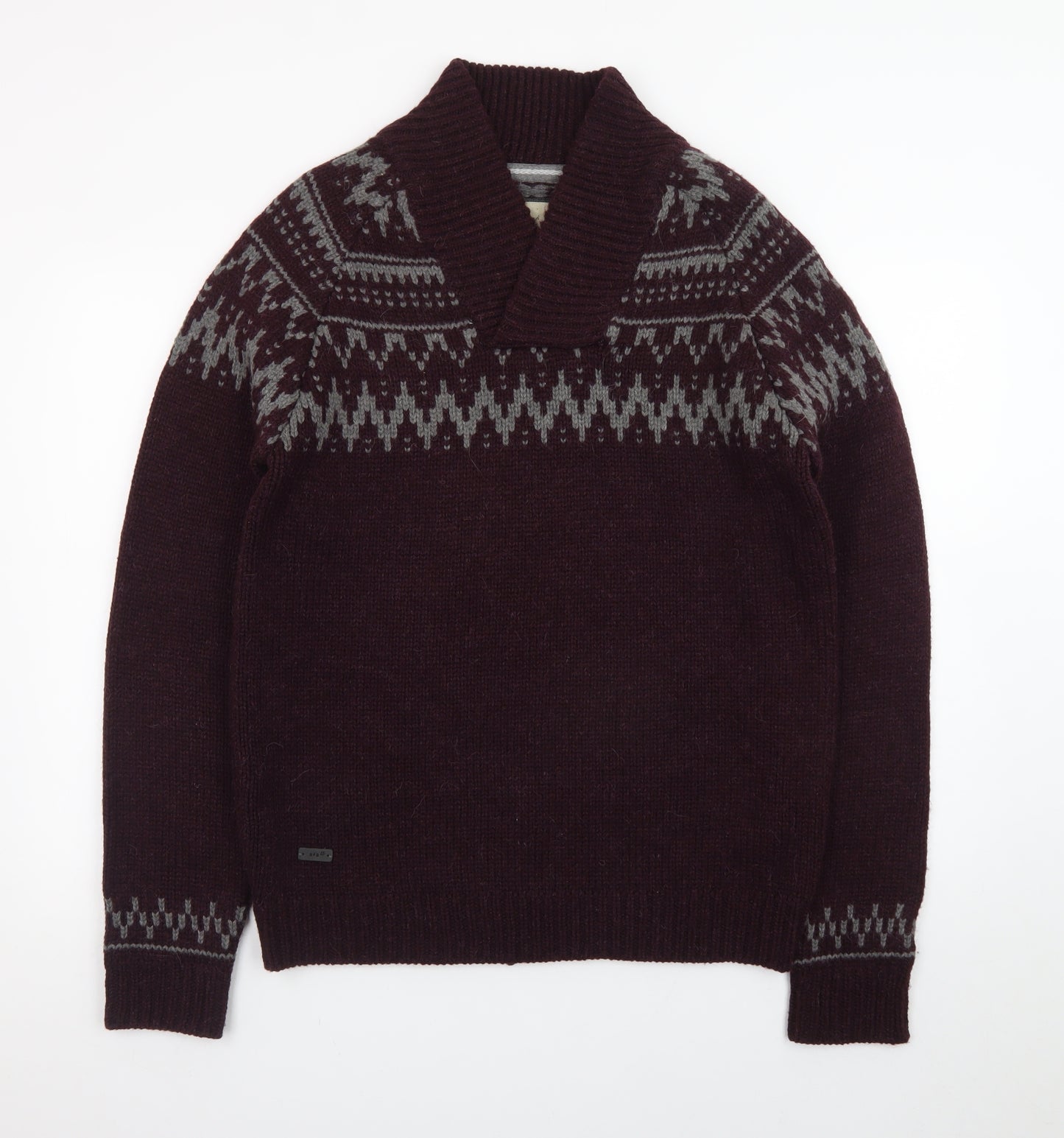Rocha John Rocha Men’s Brown Fair Isle Wool Jumper Size M