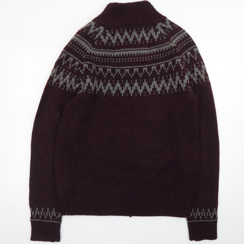 Rocha John Rocha Men’s Brown Fair Isle Wool Jumper Size M
