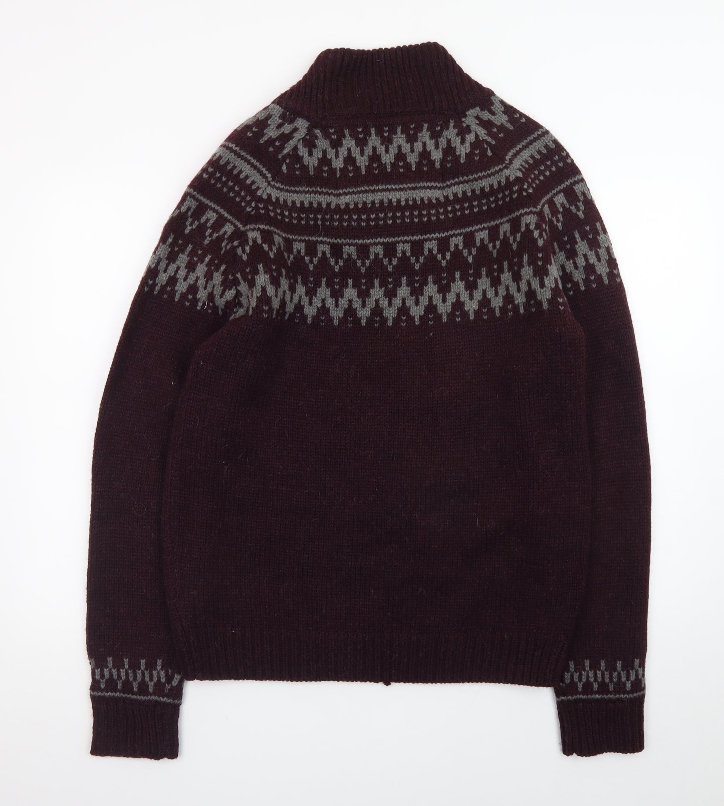 Rocha John Rocha Men’s Brown Fair Isle Wool Jumper Size M
