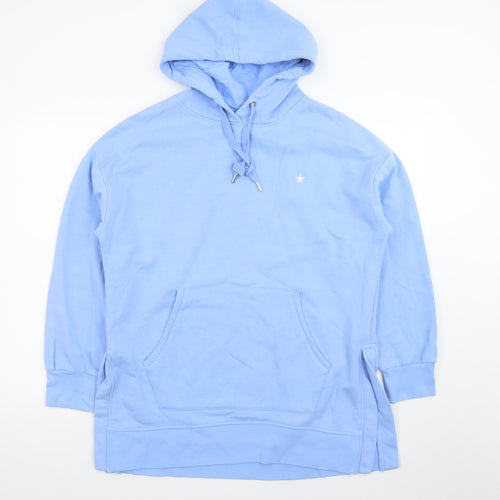Next Women’s Blue Pullover Hoodie M Cotton Blend Casual Sweatshirt