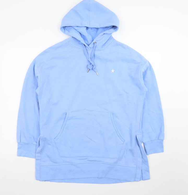 Next Women’s Blue Pullover Hoodie M Cotton Blend Casual Sweatshirt