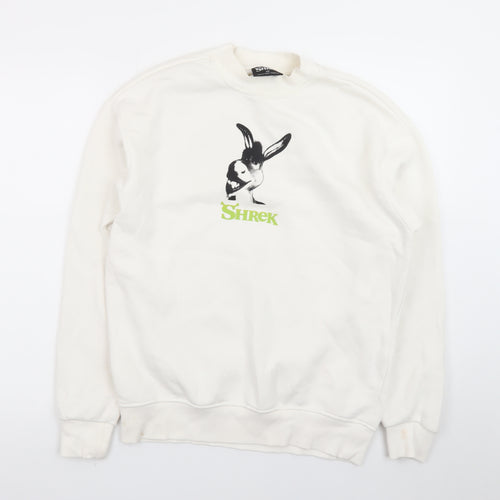 DreamWorks Shrek Donkey Graphic White Sweatshirt XS Women
