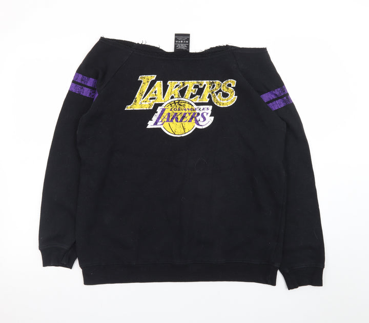 UNK NBA Los Angeles Lakers Black Sweatshirt Women S Cotton Blend
