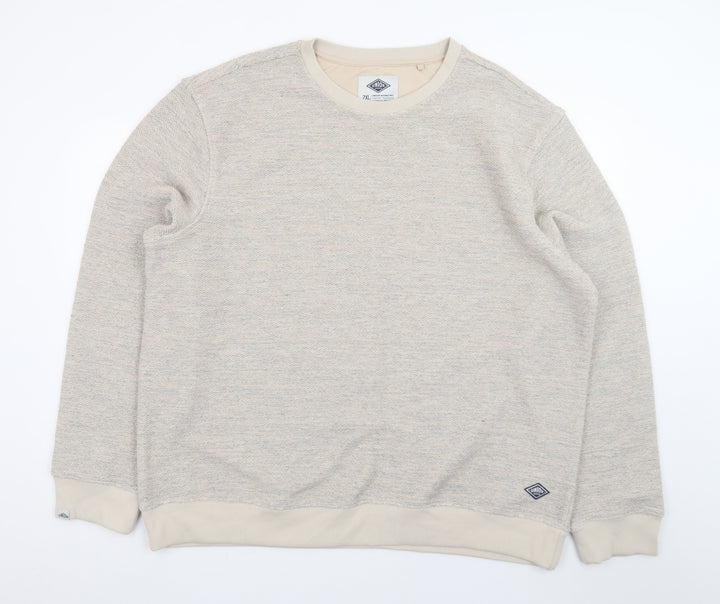 Union Works Men Beige 2XL Pullover Sweatshirt Classic Knit