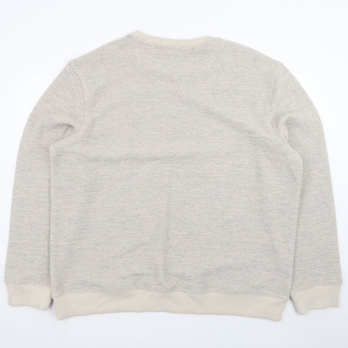 Union Works Men Beige 2XL Pullover Sweatshirt Classic Knit