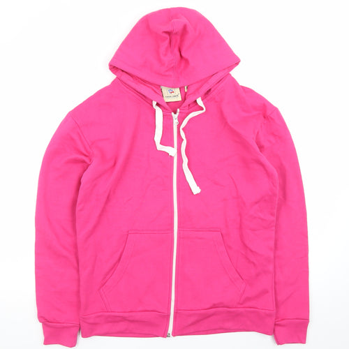 True Face Women’s Pink Full Zip Hoodie Size M Classic Fit