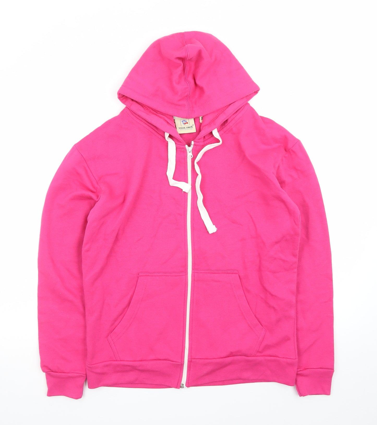 True Face Women’s Pink Full Zip Hoodie Size M Classic Fit