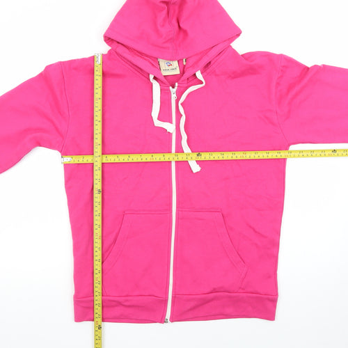 True Face Women’s Pink Full Zip Hoodie Size M Classic Fit