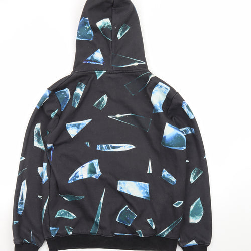 Criminal Damage Mens Black Graphic Pullover Hoodie Size M