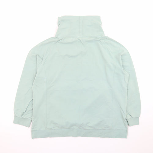 Bella di Notte Women’s Green Pullover Sweatshirt Size 18 Funnel Neck