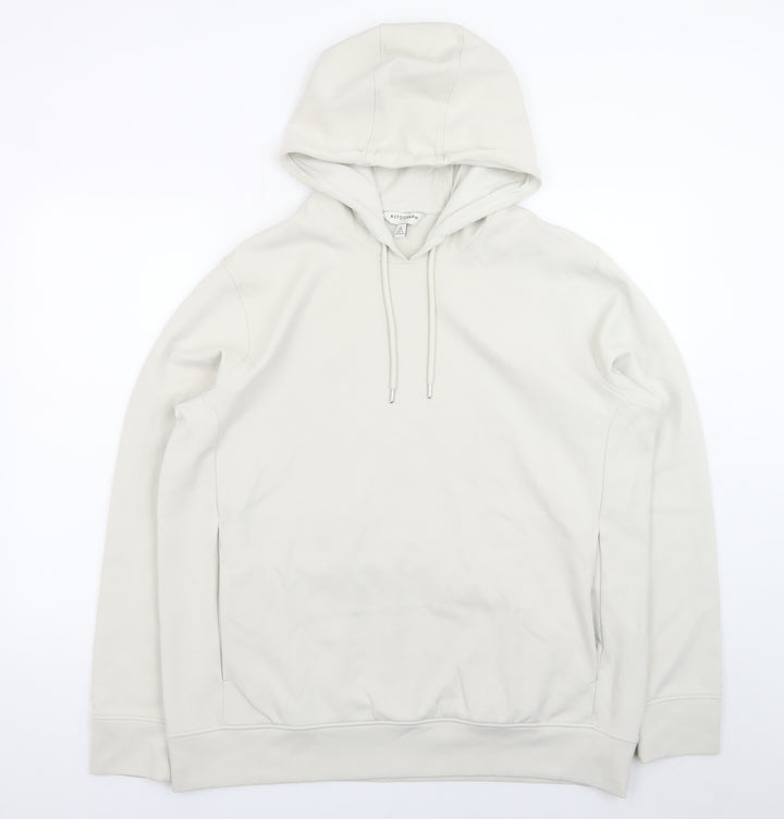 Marks and Spencer Women Ivory XL Basic Hooded Long Sleeve Top