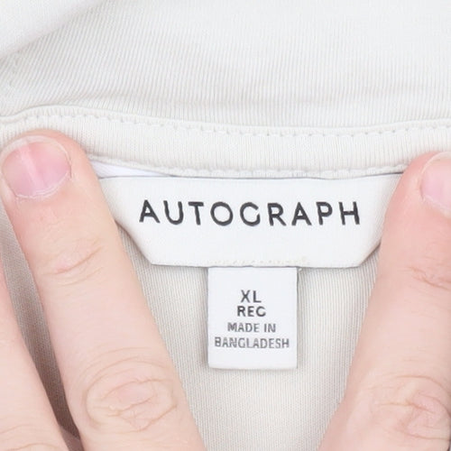 Marks and Spencer Women Ivory XL Basic Hooded Long Sleeve Top