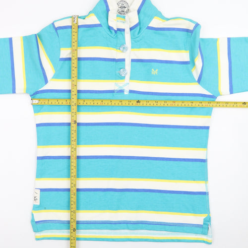 Crew Clothing Co. Women’s Multicoloured Striped Cotton Long Sleeve Polo Size 12